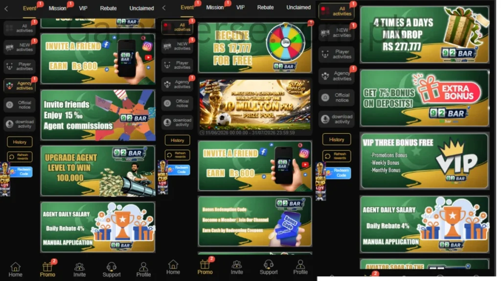 92BAR Game rewards