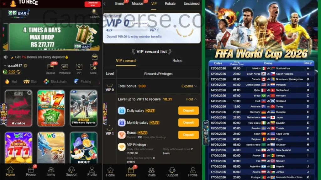 92BAR Game login system