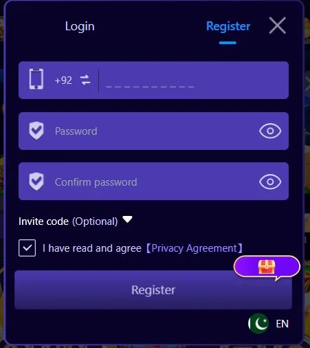 PAK3 Game login
