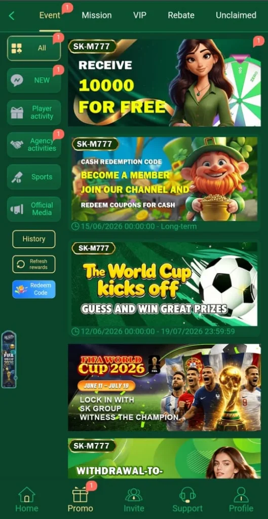 M777 Game live page