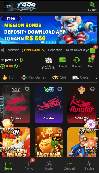 T999 Game main page